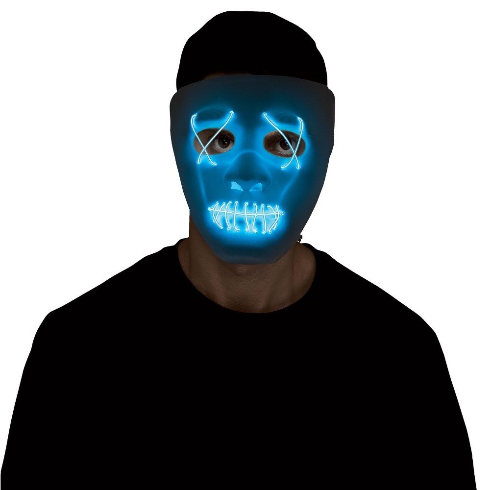 Picture of White & Blue Illumo Light-Up Mask