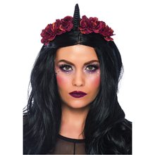 Picture of Dark Velvet Unicorn Flower Headband