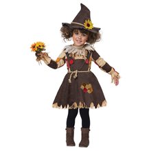 Picture of Pumpkin Patch Scarecrow Dress Toddler Costume