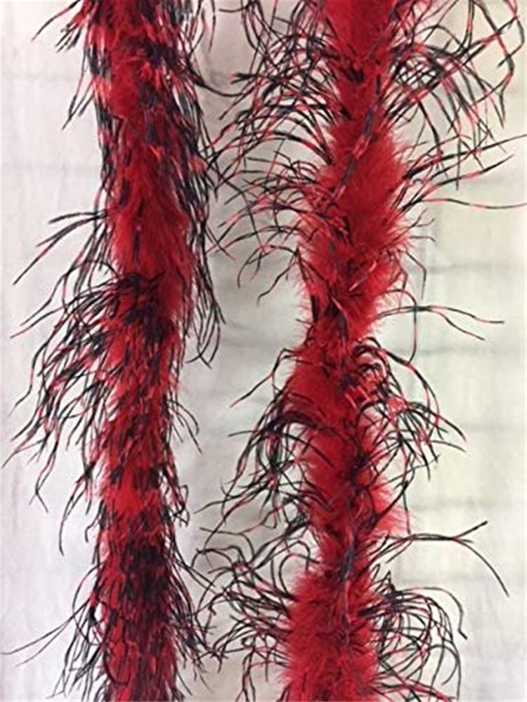 Picture of Red & Black Ostrich Feather Boa