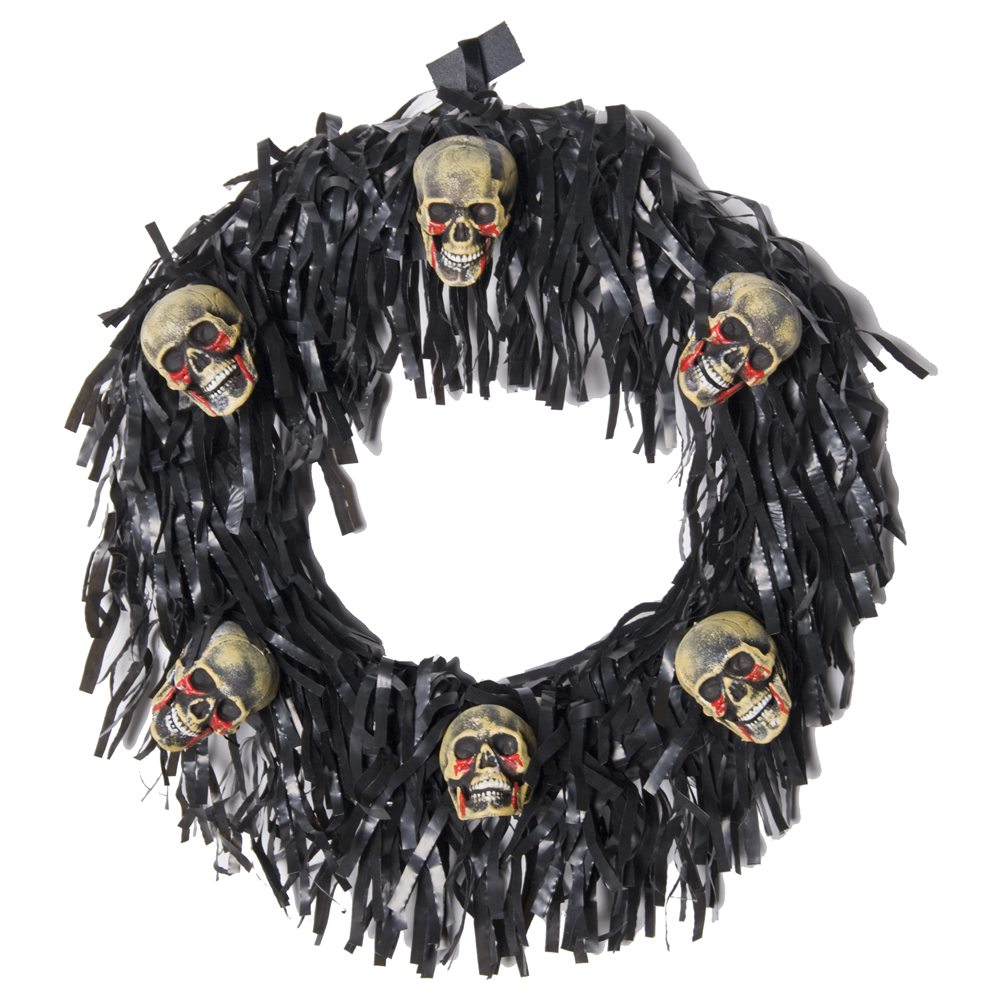 Picture of 6 Bloody Mini Skulls Halloween Wreath