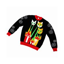 Picture of Laser Cat-Zillas Child Ugly Christmas Sweater