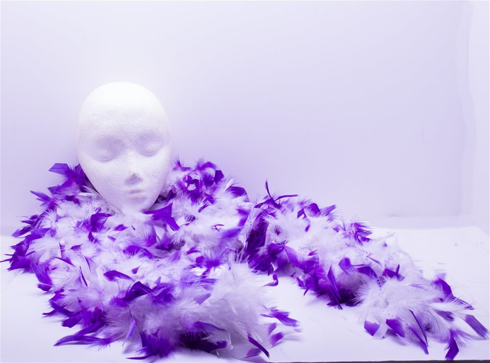 Picture of White & Purple 2-Tone Boa