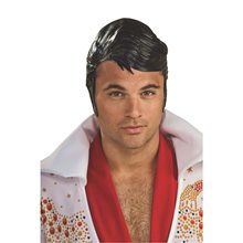Picture of Elvis Rubber Wig with Sideburns