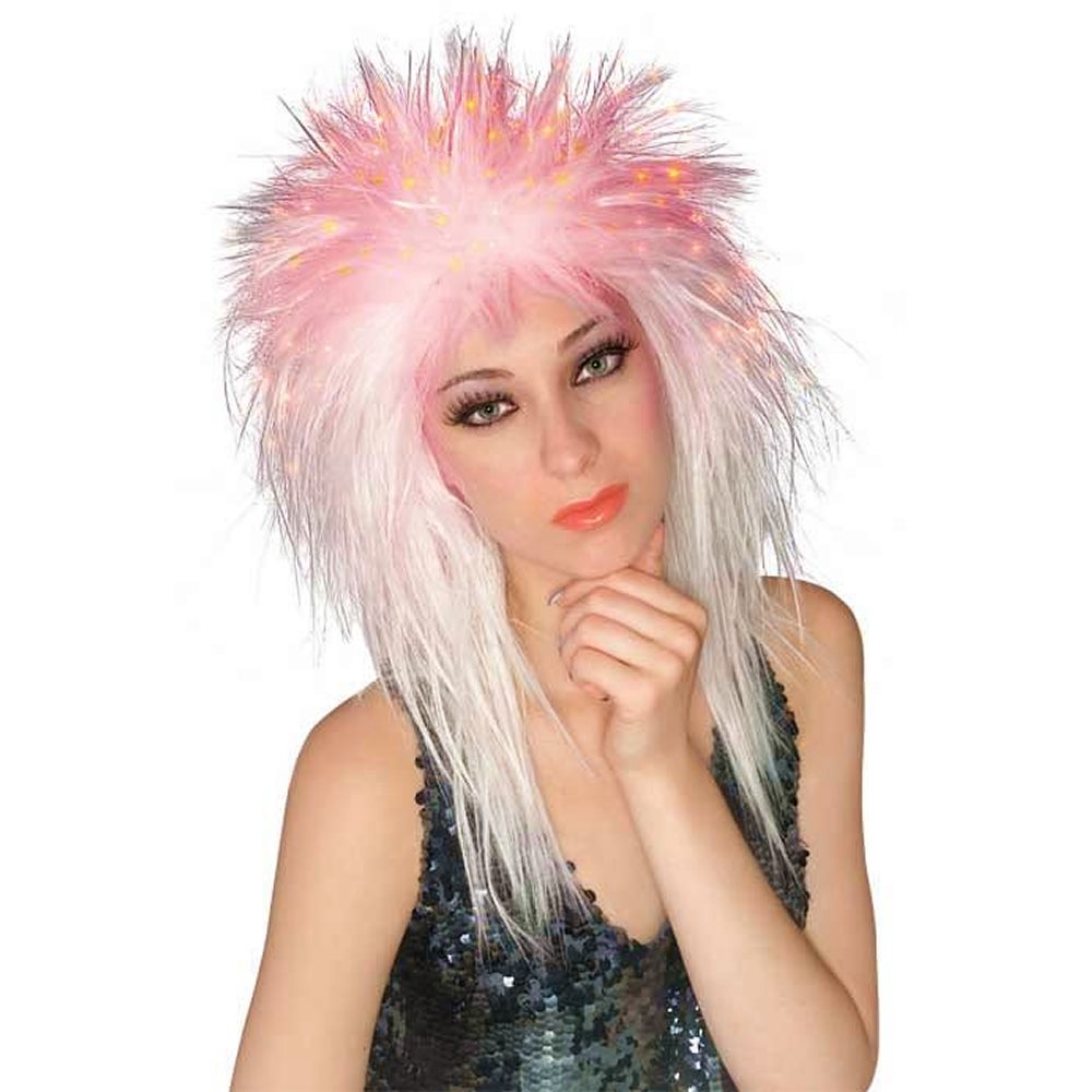 Picture of White Fiber Optic Rocker Wig
