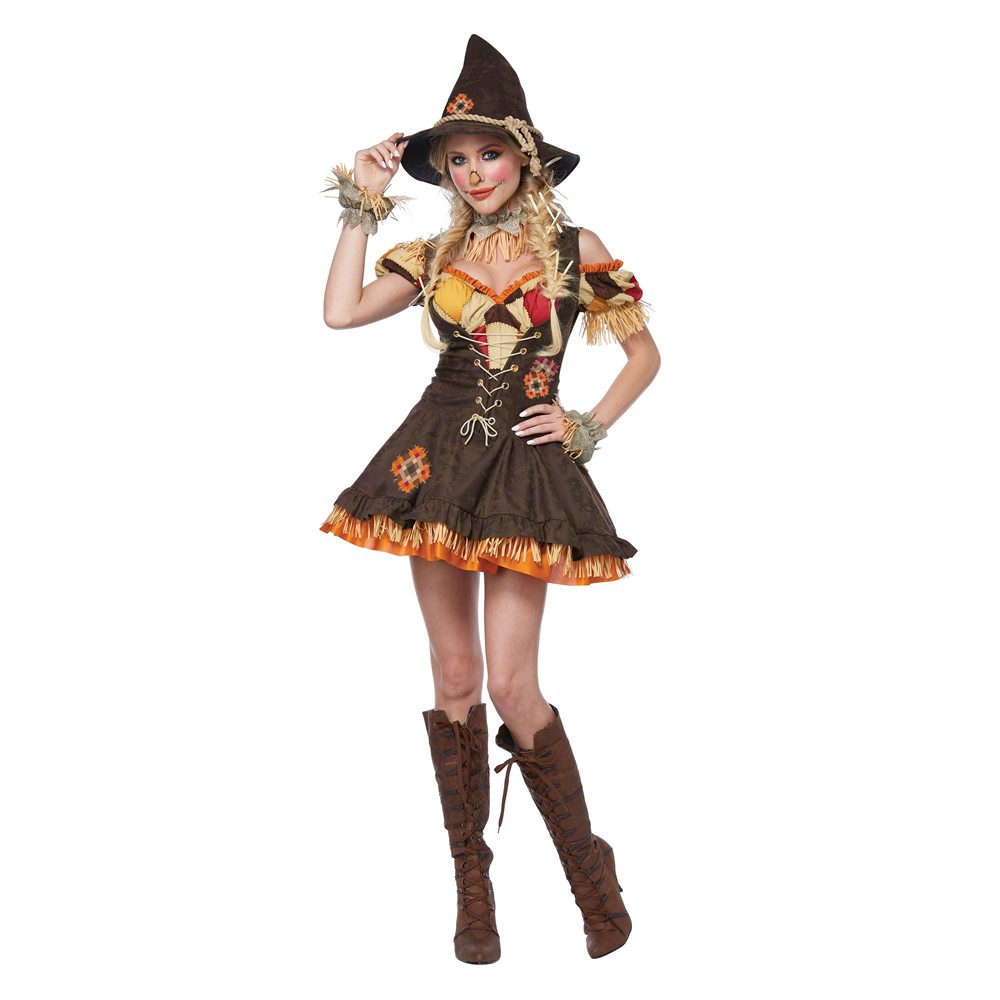 Picture of Sassy Scarecrow Deluxe Adult Womens Costume