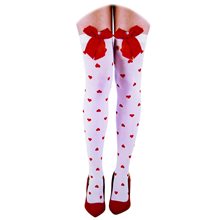 Picture of Red Hearts & Bows Thigh Highs