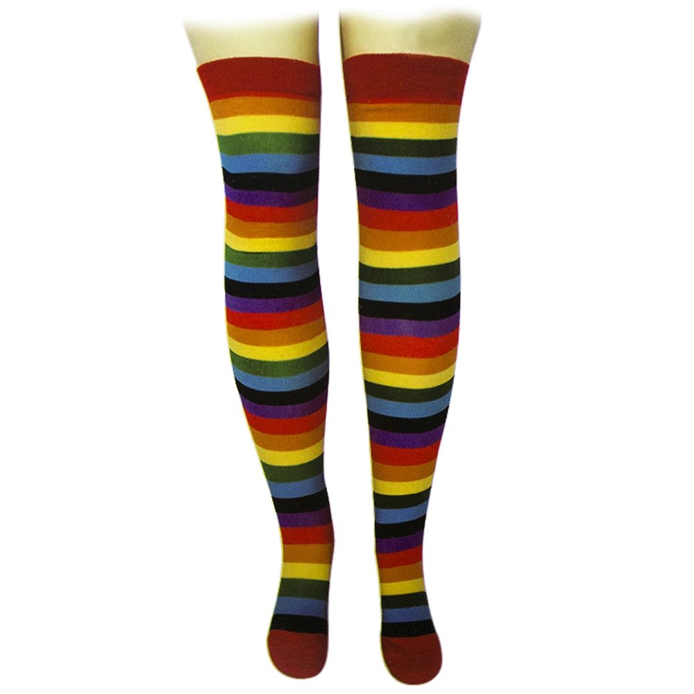 Picture of Rainbow Striped Thigh Highs