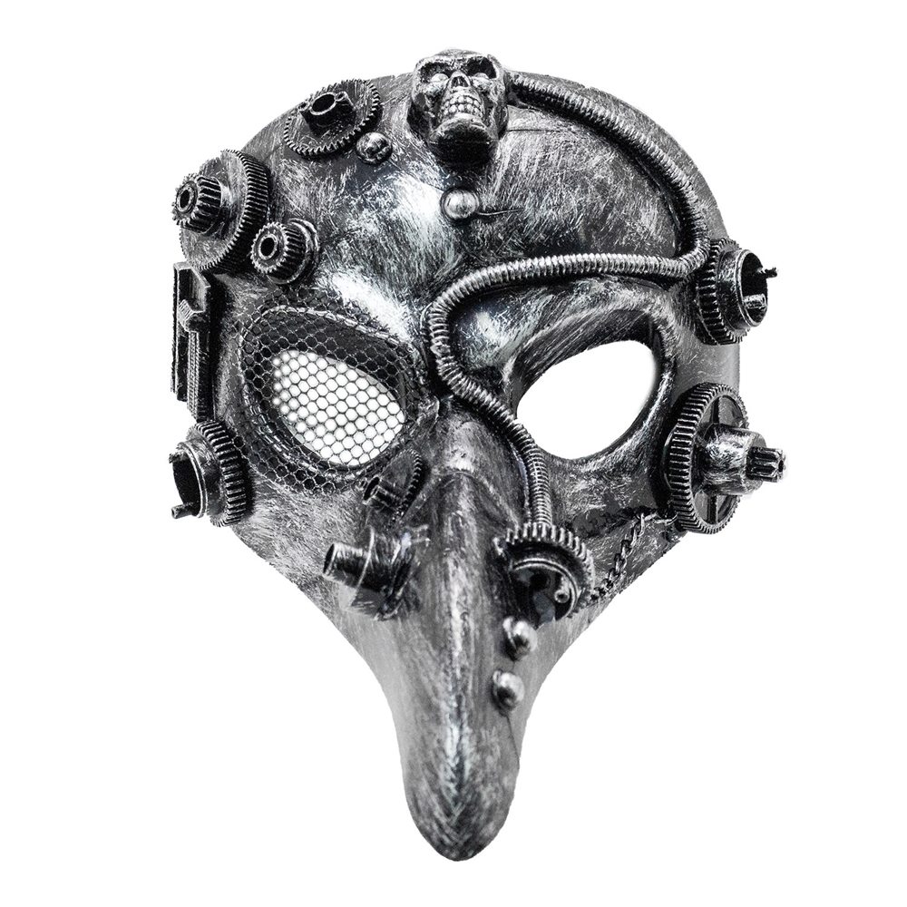 Picture of Silver Steampunk Long Nose Mask