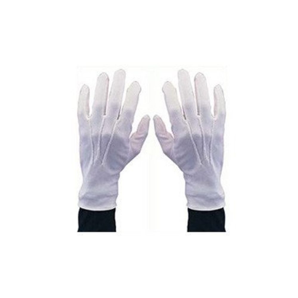 Picture of White Nylon Gloves with Snaps