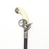 Picture of Vintage Plastic Pistol Handle Black Metal Walking Cane